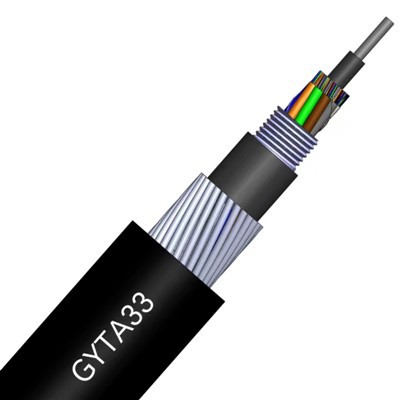 Външен брониран оптичен кабел GYTA43